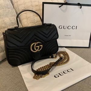 G*G Marmont medium size leather in black